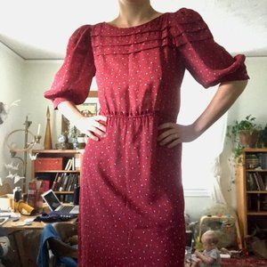 Vintage puffed sleeve dress